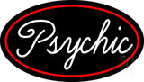 Cursive White Psychic Red Border Neon Sign 17" Tall x 30" Wide x 3" Deep