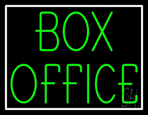 Green Box Office Neon Sign 24