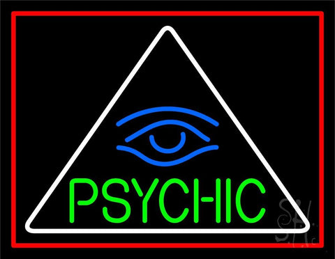 Green Psychic With Blue Eye Neon Sign 24