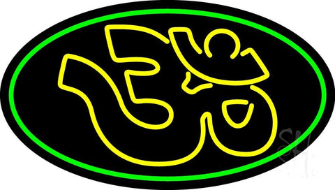 Om With Green Border Neon Sign 17