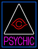 Pink Psychic With Blue Border Neon Sign 31" Tall x 24" Wide x 3" Deep