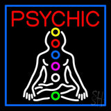 Psychic Health Blue Border Neon Sign 24" Tall x 24" Wide x 3" Deep