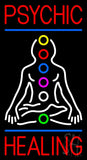 Psychic Health With Blue Line Neon Sign 37" Tall x 20" Wide x 3" Deep