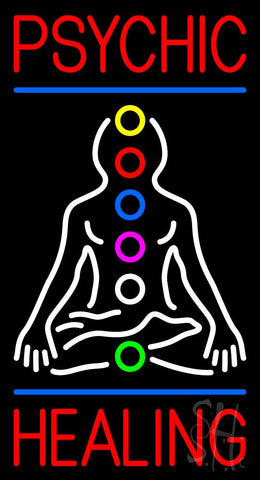 Psychic Health With Blue Line Neon Sign 37