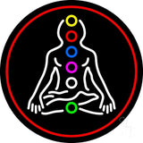 Psychic Health With Red Border Neon Sign 26" Tall x 26" Wide x 3" Deep