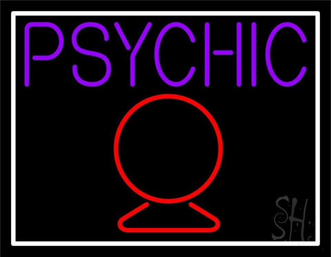 Purple Psychic With Crystal Neon Sign 24