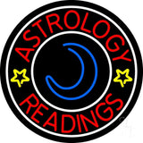Red Astrology Readings White Border Neon Sign 26" Tall x 26" Wide x 3" Deep