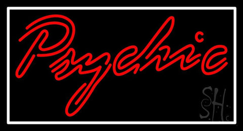 Red Double Stroke White Psychic Neon Sign 20