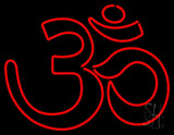Red Om Neon Sign 24" Tall x 31" Wide x 3" Deep