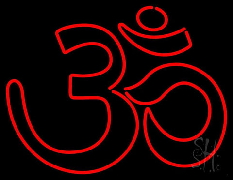 Red Om Neon Sign 24