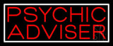 Red Psychic Advisor White Border Neon Sign 13" Tall x 32" Wide x 3" Deep
