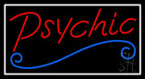 Red Psychic Blue Line White Border Neon Sign 20" Tall x 37" Wide x 3" Deep