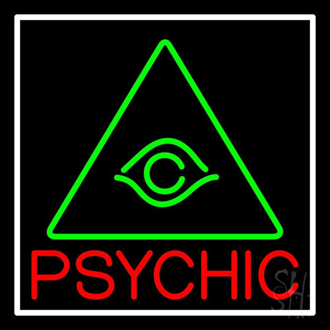 Red Psychic Green Logo Neon Sign 24