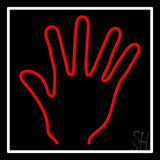 Red Psychic Palm With White Border Neon Sign 24" Tall x 24" Wide x 3" Deep