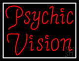 Red Psychic Vision White Border Neon Sign 24" Tall x 31" Wide x 3" Deep