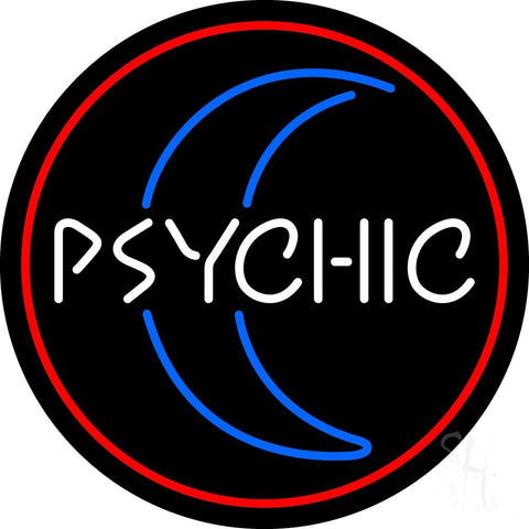Red Psychic White Logo Neon Sign 26