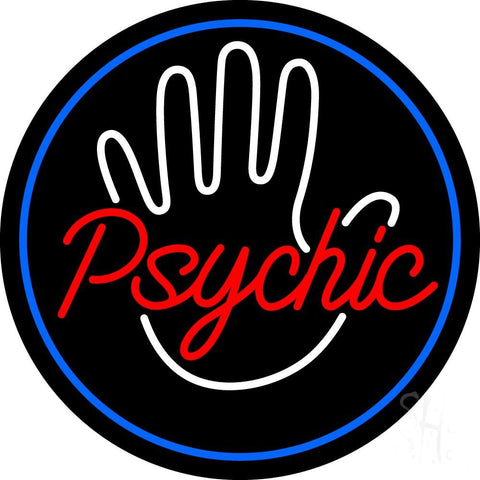 Red Psychic With Border Neon Sign 26