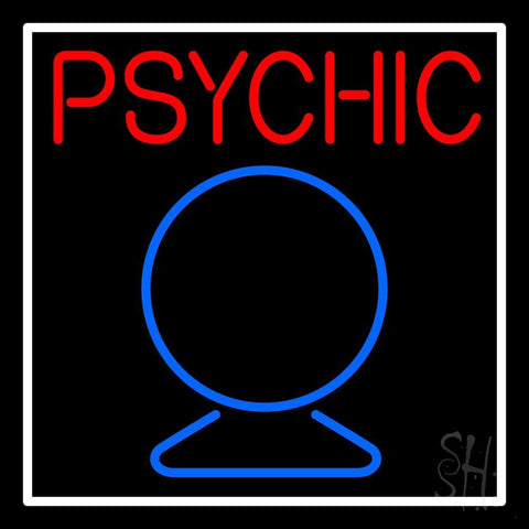 Red Psychic With Crystal Neon Sign 24