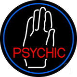 Red Psychic With White Palm Blue Border Neon Sign 26" Tall x 26" Wide x 3" Deep