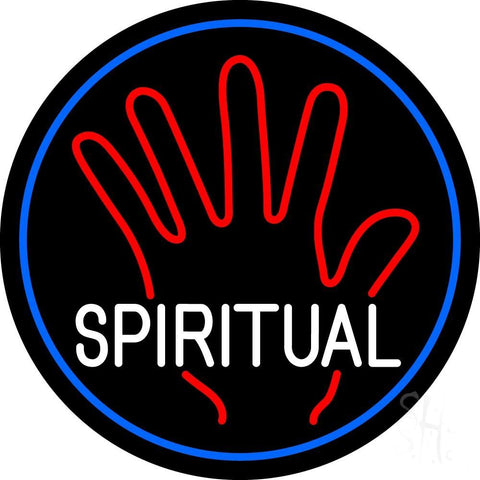 Spiritual Blue Border Neon Sign 26