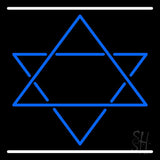 Star Of David Neon Sign 24" Tall x 24" Wide x 3" Deep