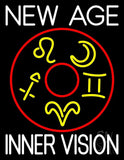 White New Age Inner Vision Neon Sign 31" Tall x 24" Wide x 3" Deep