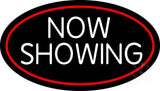 White Now Showing Neon Sign 17" Tall x 30" Wide x 3" Deep