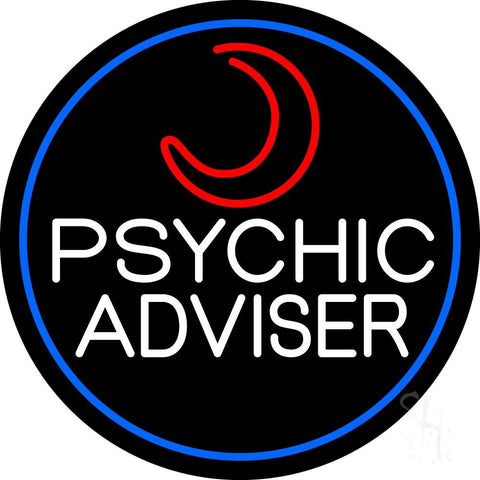 White Psychic Advisor With Logo Neon Sign 26