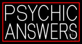 White Psychic Answers Neon Sign 20" Tall x 37" Wide x 3" Deep