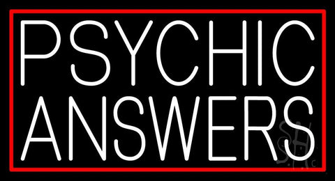 White Psychic Answers Neon Sign 20