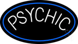 White Psychic Blue Border Neon Sign 17" Tall x 30" Wide x 3" Deep