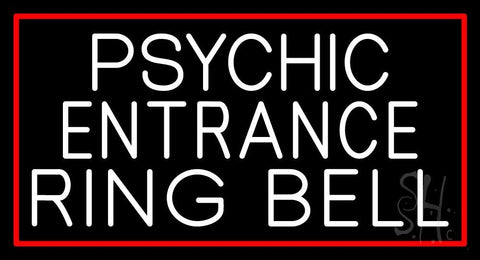 White Psychic Entrance Ring Bell Neon Sign 20