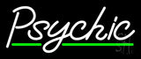 White Psychic Green Line Neon Sign 10" Tall x 24" Wide x 3" Deep