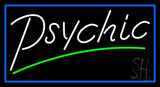 White Psychic Green Line Neon Sign 20" Tall x 37" Wide x 3" Deep