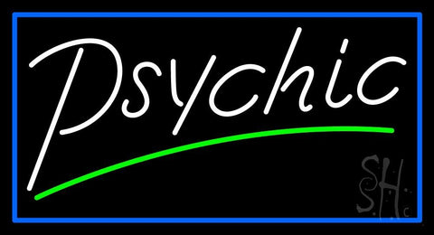 White Psychic Green Line Neon Sign 20