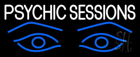 White Psychic Sessions With Blue Eye Neon Sign 13
