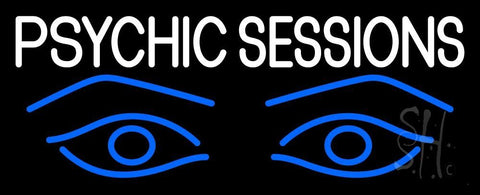 White Psychic Sessions With Blue Eye Neon Sign 13