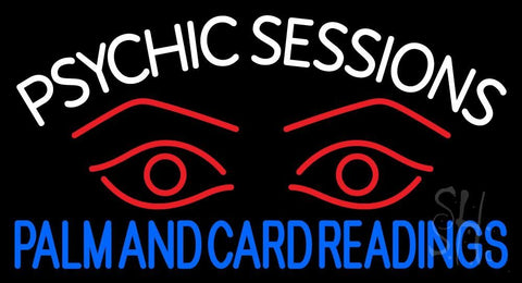 White Psychic Sessions With Red Eye Neon Sign 20