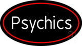 White Psychics With Oval Neon Sign 17" Tall x 30" Wide x 3" Deep