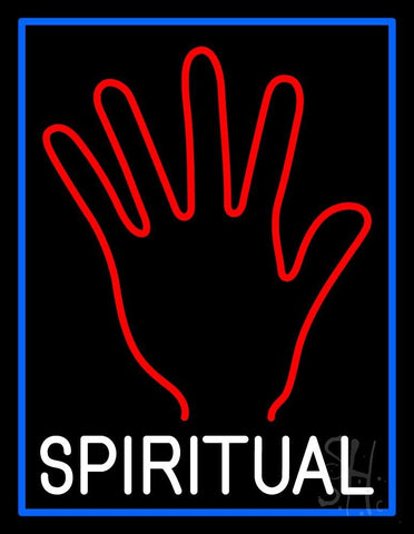 White Spiritual With Blue Border Neon Sign 31