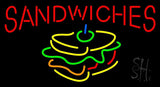 Red Sandwiches Neon Sign 20" Tall x 37" Wide x 3" Deep