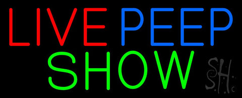 Live Peep Show Neon Flex Sign 13