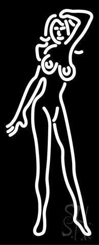 Red Strip Club Girl Neon Sign 32