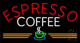 Round Espresso Coffee Neon Sign 20" Tall x 37" Wide x 3" Deep