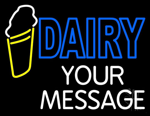 Custom Double Stroke Dairy Neon Sign 24