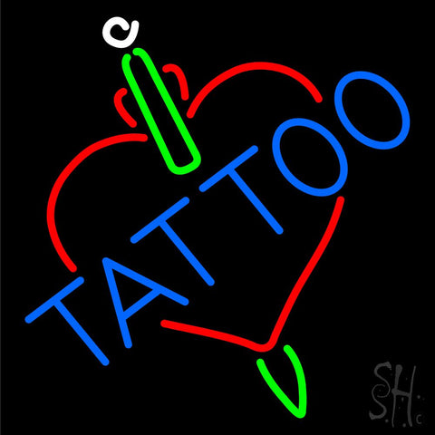 Tattoos Inside Heart Neon Sign 24