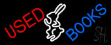 Used Books With Rabbit Logo Neon Sign 13" Tall x 32" Wide x 3" Deep