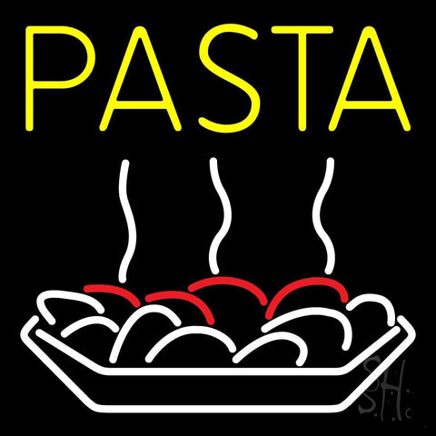 Yellow Pasta With Logo Neon Sign 24