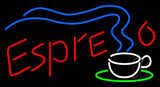 Espresso With Coffee Steam Neon Sign 20" Tall x 37" Wide x 3" Deep