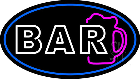 Block Bar With Beer Mug Neon Sign 17